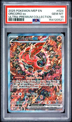 2025 Pokemon Mep En-Me Black Star Promo Oricorio Ex Mega Charizard X Ex Ultra-Premium Collection #024 PSA 10