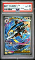 2025 Pokemon Pfl En-Phantasmal Flames Mega Sharpedo Ex Special Illustration Rare #127 PSA 10