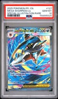 2025 Pokemon Pfl En-Phantasmal Flames Mega Sharpedo Ex Special Illustration Rare #127 PSA 10