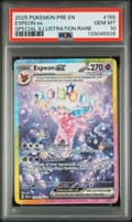 2025 Pokemon Pre En-Prismatic Evolutions Espeon Ex Special Illustration Rare #155 PSA 10