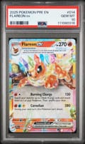 2025 Pokemon Pre En-Prismatic Evolutions Flareon Ex #014 PSA 10