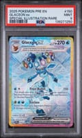 2025 Pokemon Pre En-Prismatic Evolutions Glaceon Ex Special Illustration Rare #150 PSA 9