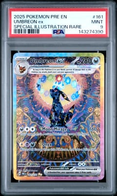 2025 Pokemon Pre En-Prismatic Evolutions Umbreon Ex Special Illustration Rare #161 PSA 9