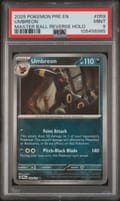2025 Pokemon Pre En-Prismatic Evolutions Umbreon Master Ball Reverse Holo #059 PSA 9