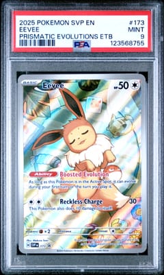 2025 Pokemon Svp En-Sv Black Star Promo Eevee Prismatic Evolutions Elite Trainer Box #173 PSA 9
