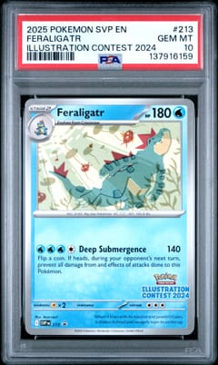 2025 Pokemon Svp En-Sv Black Star Promo Feraligatr Illustration Contest 2024 #213 PSA 10
