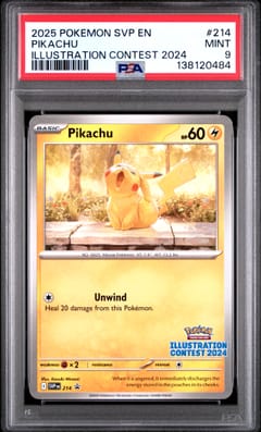 2025 Pokemon Svp En-Sv Black Star Promo Pikachu Illustration Contest 2024 #214 PSA 9