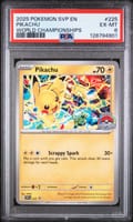 2025 Pokemon Svp En-Sv Black Star Promo Pikachu World Championships #225 PSA 6