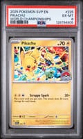 2025 Pokemon Svp En-Sv Black Star Promo Pikachu World Championships #225 PSA 6