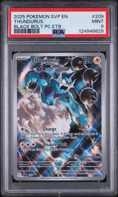 2025 Pokemon Svp En-Sv Black Star Promo Thundurus Black Bolt Pc Etb #209 PSA 9