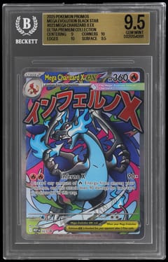 2025 Pokemon TCG Mega Evolution Black Star Promos Mega Charizard X ex/(Mega Charizard X ex Ultra Premium Collection) #023 BGS 9.5