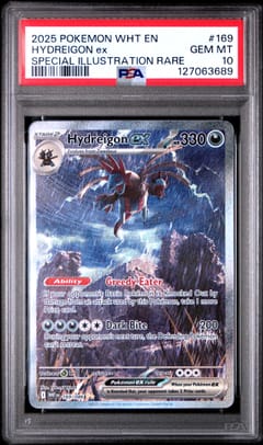 2025 Pokemon Wht En-White Flare Hydreigon Ex Special Illustration Rare #169 PSA 10