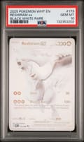 2025 Pokemon Wht En-White Flare Reshiram Ex Black White Rare #173 PSA 10