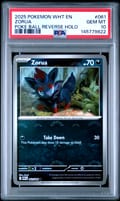 2025 Pokemon Wht En-White Flare Zorua Poke Ball Reverse Holo #061 PSA 10