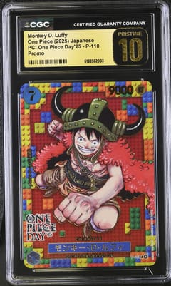 2025 Premium Collection One Piece Day'25 Japanese Monkey D. Luffy #P-110 CGC 10  Pristine
