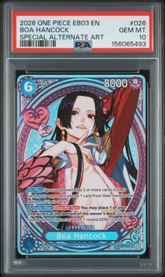 2026 One Piece Eb03-Extra Booster -One Piece Heroines Edition- Boa Hancock Special Alternate Art #026 PSA 10