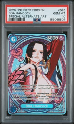 2026 One Piece Eb03-Extra Booster -One Piece Heroines Edition- Boa Hancock Special Alternate Art #026 PSA 10