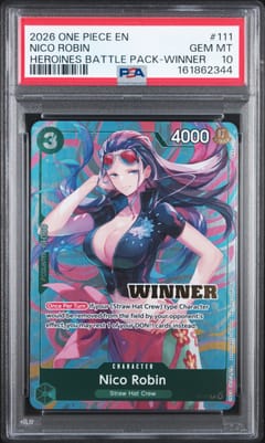 2026 One Piece Heroines Battle Pack Nico Robin Winner #111 PSA 10