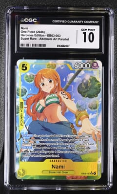 2026 One Piece Heroines Edition (EB-03) Nami (Borderless) Alt Art #EB03-053 CGC 10