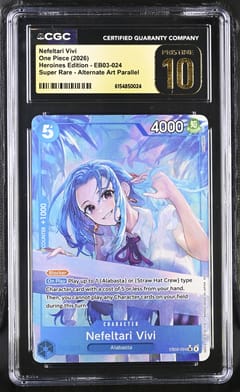 2026 One Piece Heroines Edition (EB-03) Nefeltari Vivi (Borderless) Alt Art #EB03-024 CGC 10  Pristine