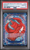 2026 One Piece Op14-Eb04-The Azure Sea's Seven Buggy 3rd Anniversary-Silver #051 PSA 10