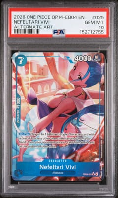 2026 One Piece Op14-Eb04-The Azure Sea's Seven Nefeltari VIVI Alternate Art #025 PSA 10