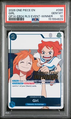 2026 One Piece Promos Girl The Azure Sea's Seven Release Event-Winner #096 PSA 10