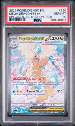 2026 Pokemon Asc En-Ascended Heroes Mega Dragonite Ex Special Illustration Rare #290 PSA 10