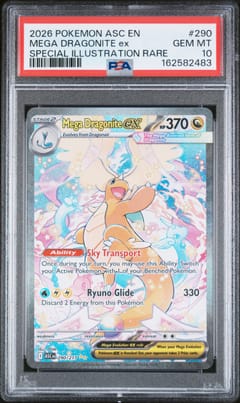 2026 Pokemon Asc En-Ascended Heroes Mega Dragonite Ex Special Illustration Rare #290 PSA 10