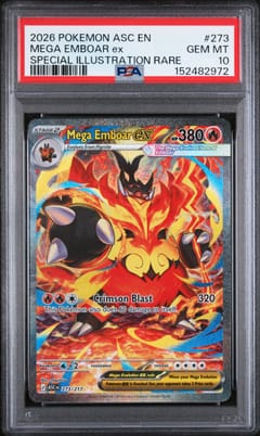 2026 Pokemon Asc En-Ascended Heroes Mega Emboar Ex Special Illustration Rare #273 PSA 10