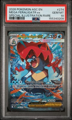 2026 Pokemon Asc En-Ascended Heroes Mega Feraligatr Ex Special Illustration Rare #274 PSA 10
