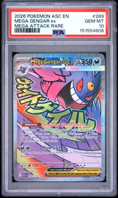 2026 Pokemon Asc En-Ascended Heroes Mega Gengar Ex Mega Attack Rare #269 PSA 10