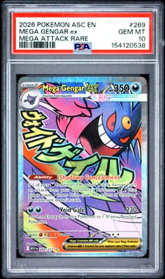 2026 Pokemon Asc En-Ascended Heroes Mega Gengar Ex Mega Attack Rare #269 PSA 10