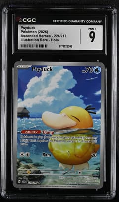 2026 Pokemon Ascended Heroes - ASC EN Psyduck Illustration Rare Holo #226/217 CGC 9