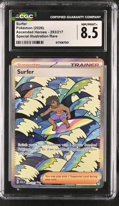 2026 Pokemon Ascended Heroes - ASC EN Surfer Special Illustration Rare (Holo) #293/217 CGC 8.5