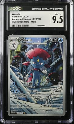 2026 Pokemon Ascended Heroes - ASC EN Weavile Illustration Rare Holo #228/217 CGC 9.5