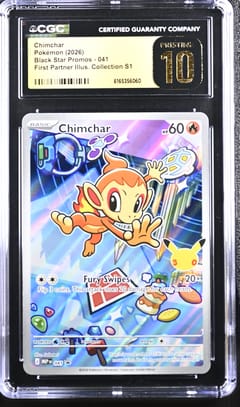 2026 Pokemon Black Star Promos - Mega Evolution MEP EN Chimchar First Partner Illustration Collection Series 1 #041 CGC 10  Pristine