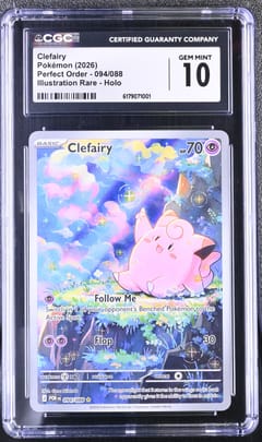 2026 Pokemon Perfect Order - POR EN Clefairy Illustration Rare Holo #094/088 CGC 10