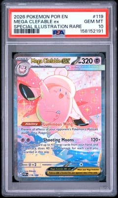 2026 Pokemon Por En-Perfect Order Mega Clefable Ex Special Illustration Rare #119 PSA 10