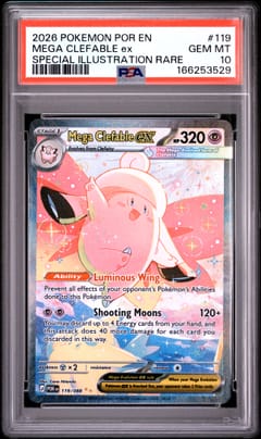 2026 Pokemon Por En-Perfect Order Mega Clefable Ex Special Illustration Rare #119 PSA 10